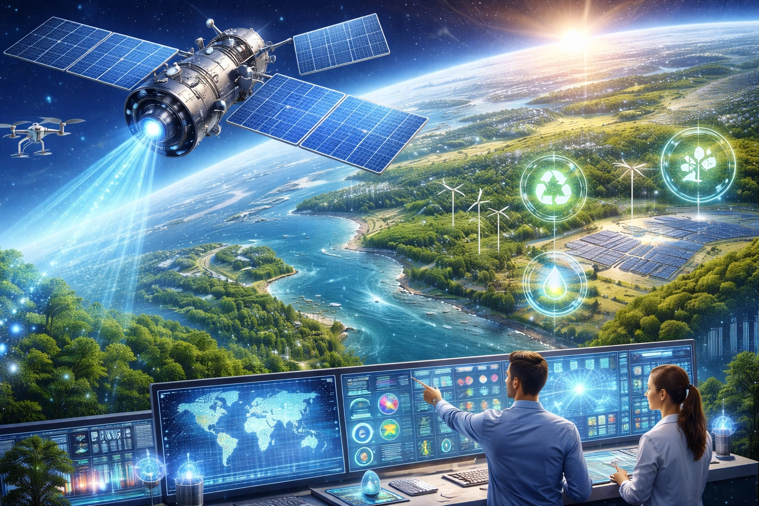 Як супутники допомагають екології