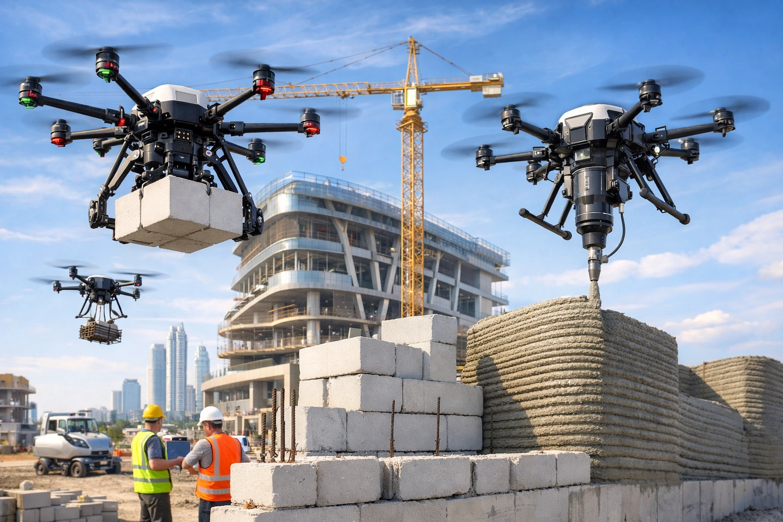 Будівництво за допомогою дронів