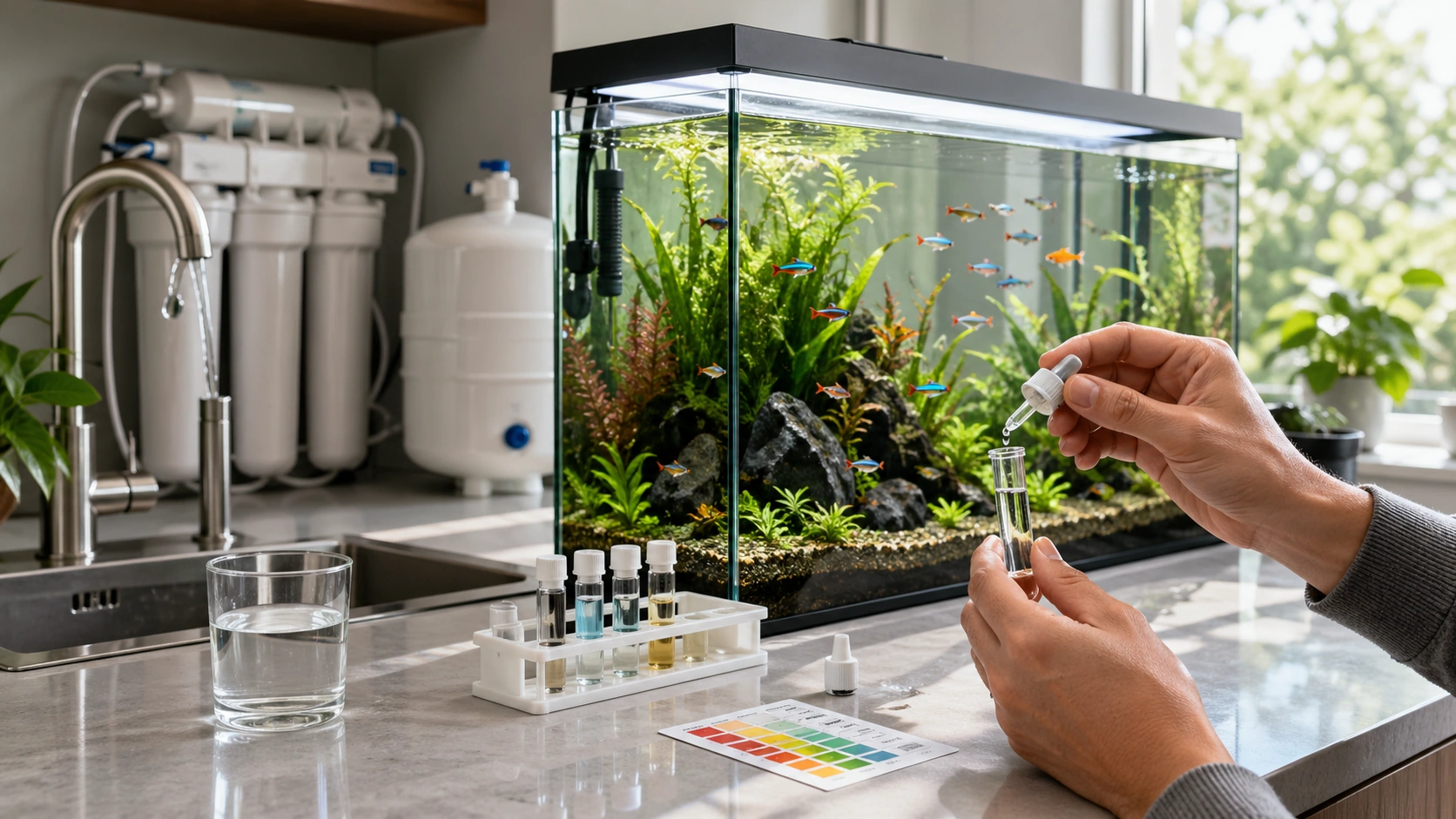 Як перевірити водопровідну воду для акваріума