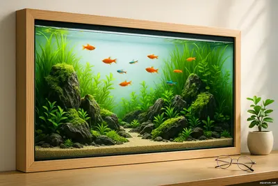 Формат аквариума-картины — это синтез искусства и аквариумистики