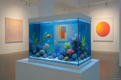 Аквариум как арт-объект к выставке живое искусство будущего