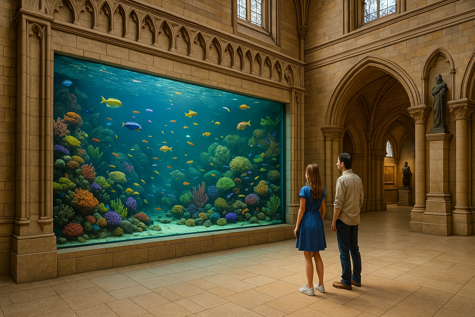 Акваріуми у храмах та музеях