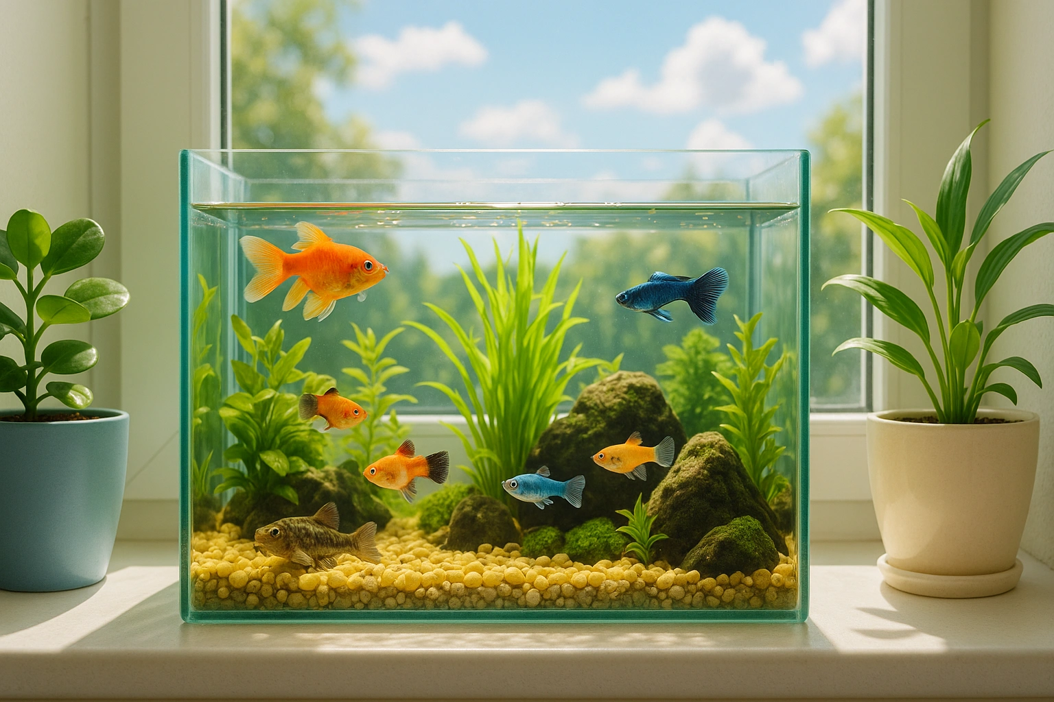 Акваріум на підвіконні – чи можна?