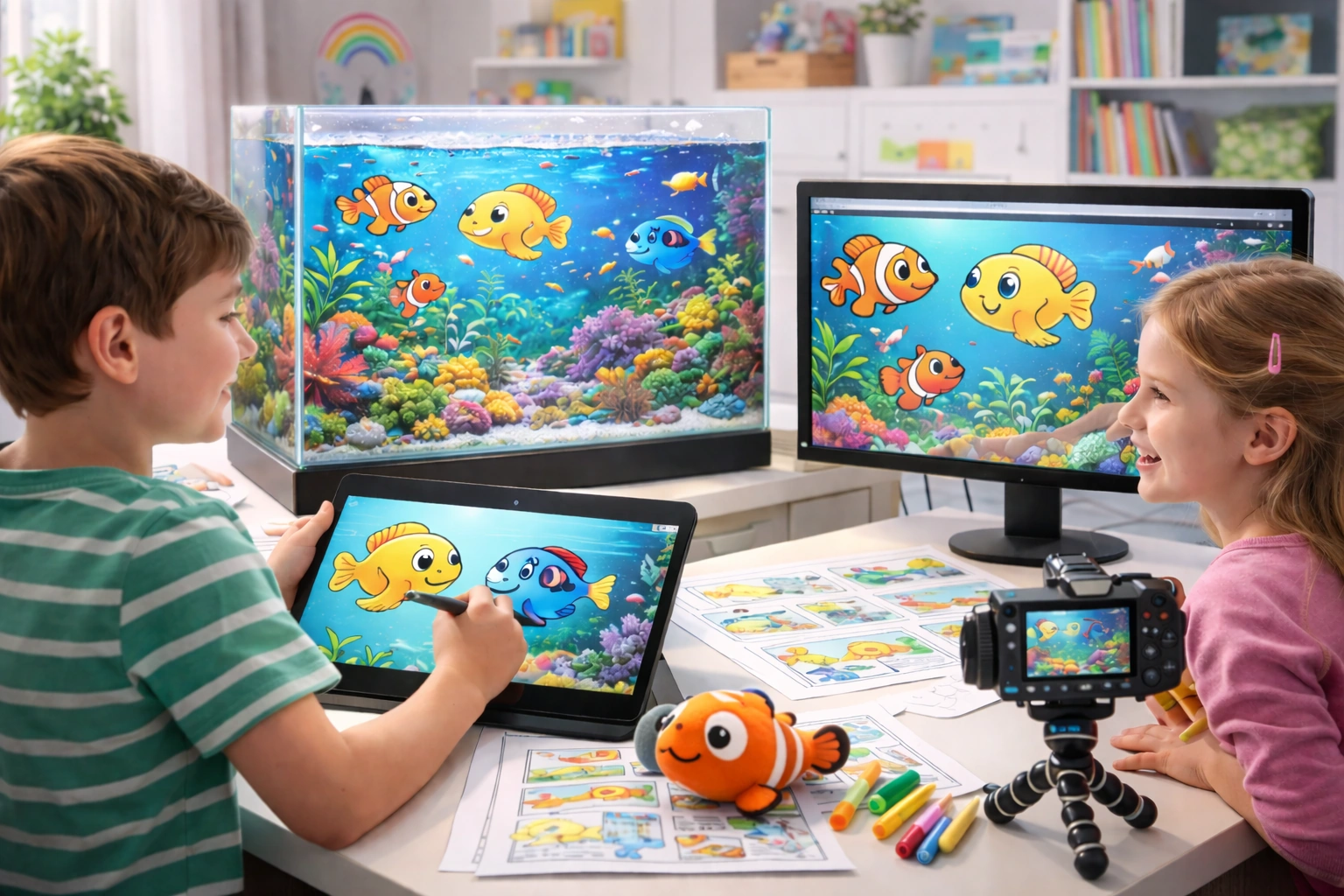 Як зробити мультфільм про своїх риб