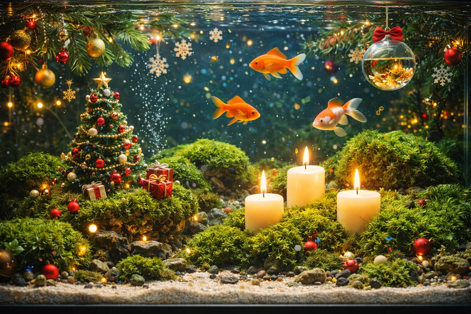 Різдвяний біотоп: мохи та свічки