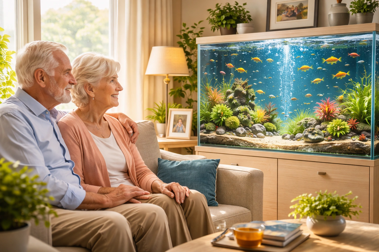 Акваріум у будинку літньої людини