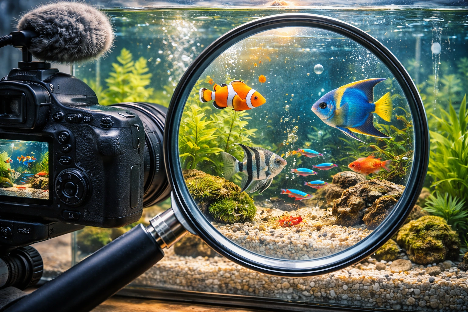 Об'єктив через збільшувальне скло