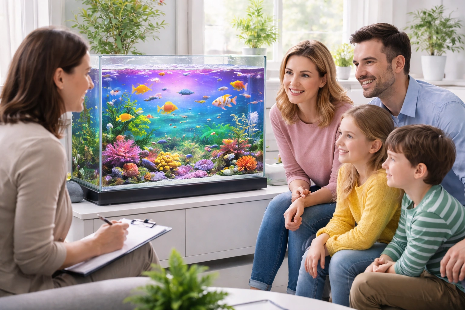 Сімейна терапія з акваріумом