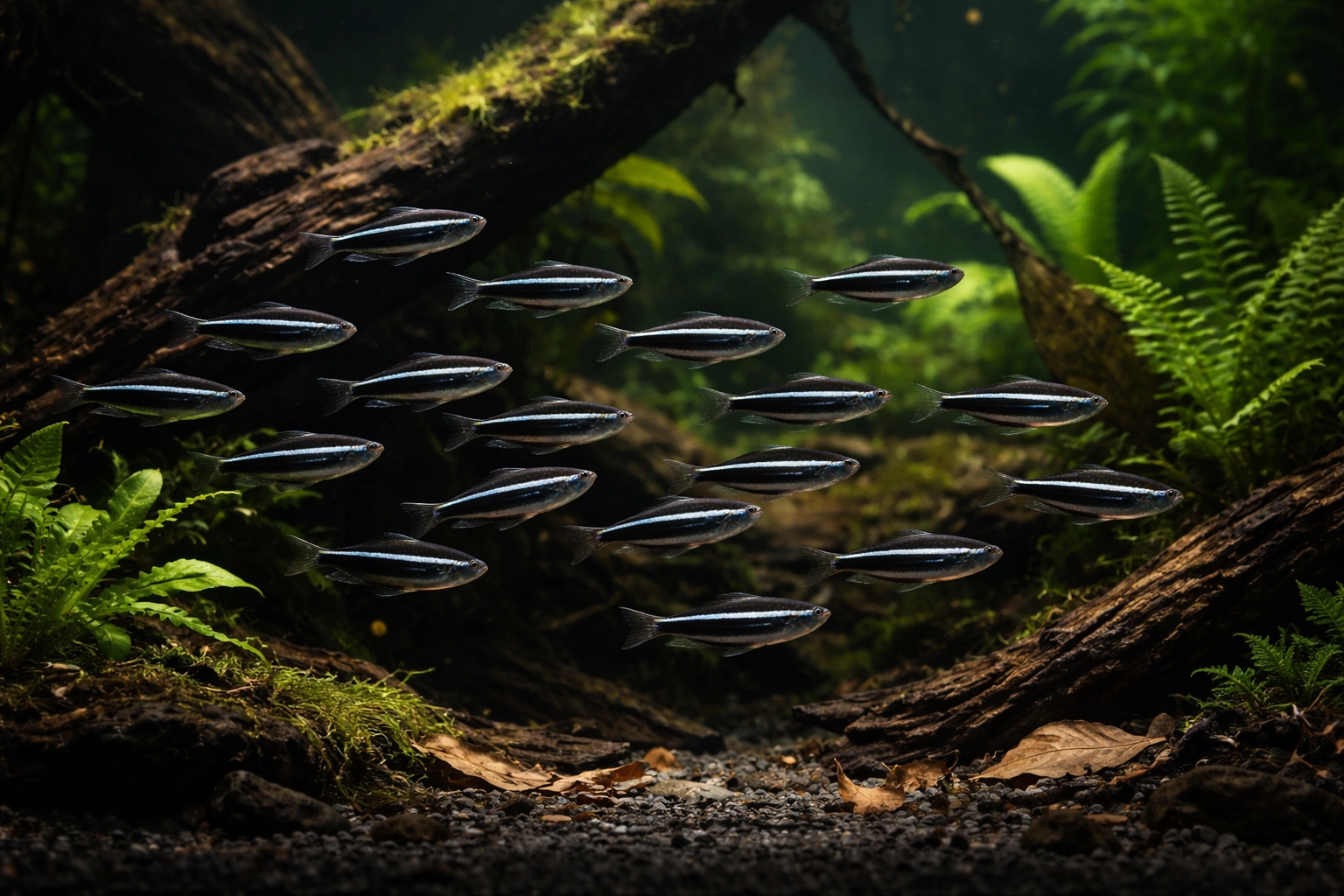 Чорний неон: контрастна зграя для темного дизайну