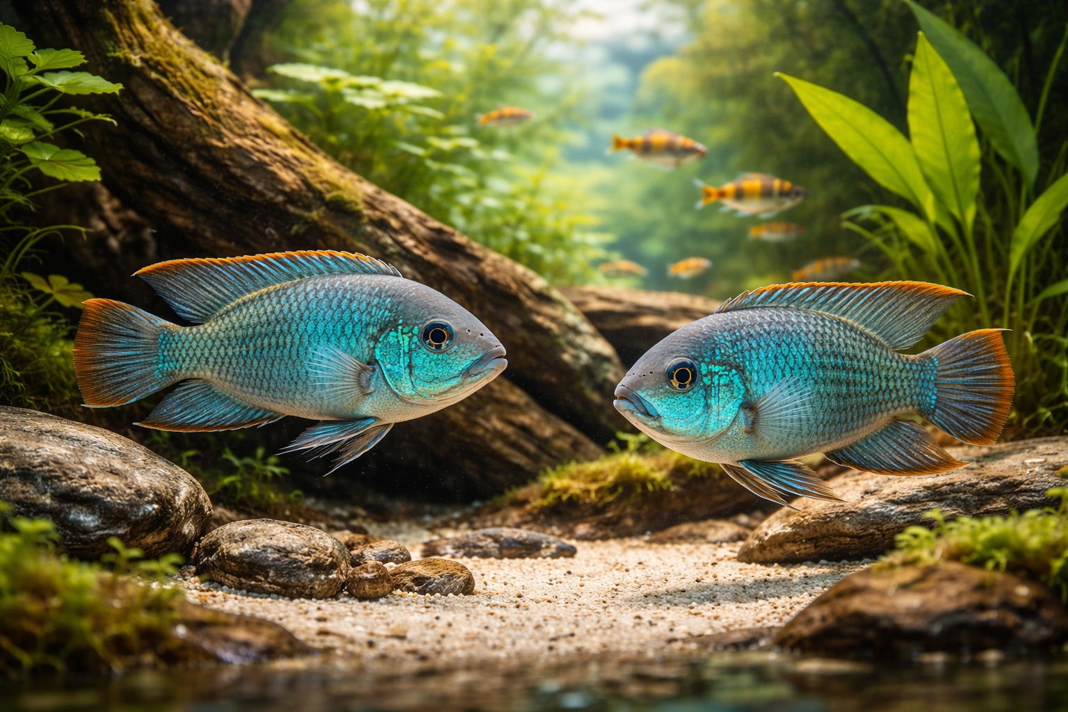Акара блакитна: характер лідера і правила мирного співжиття