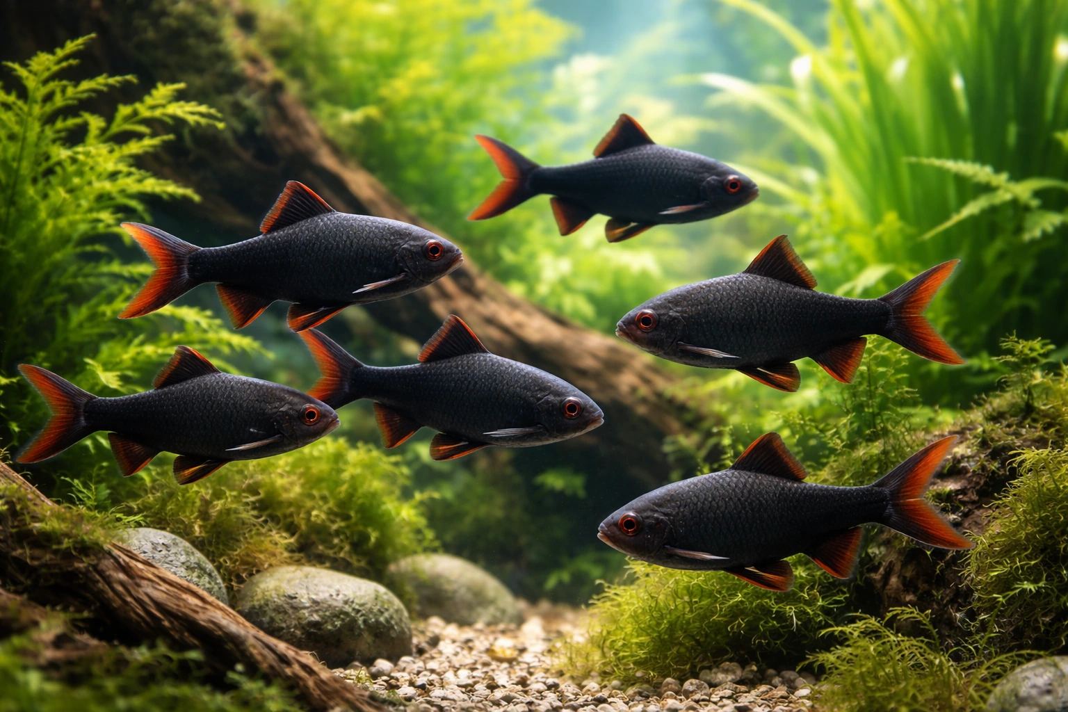 Чорний барбус: контрастний стиль і простий догляд