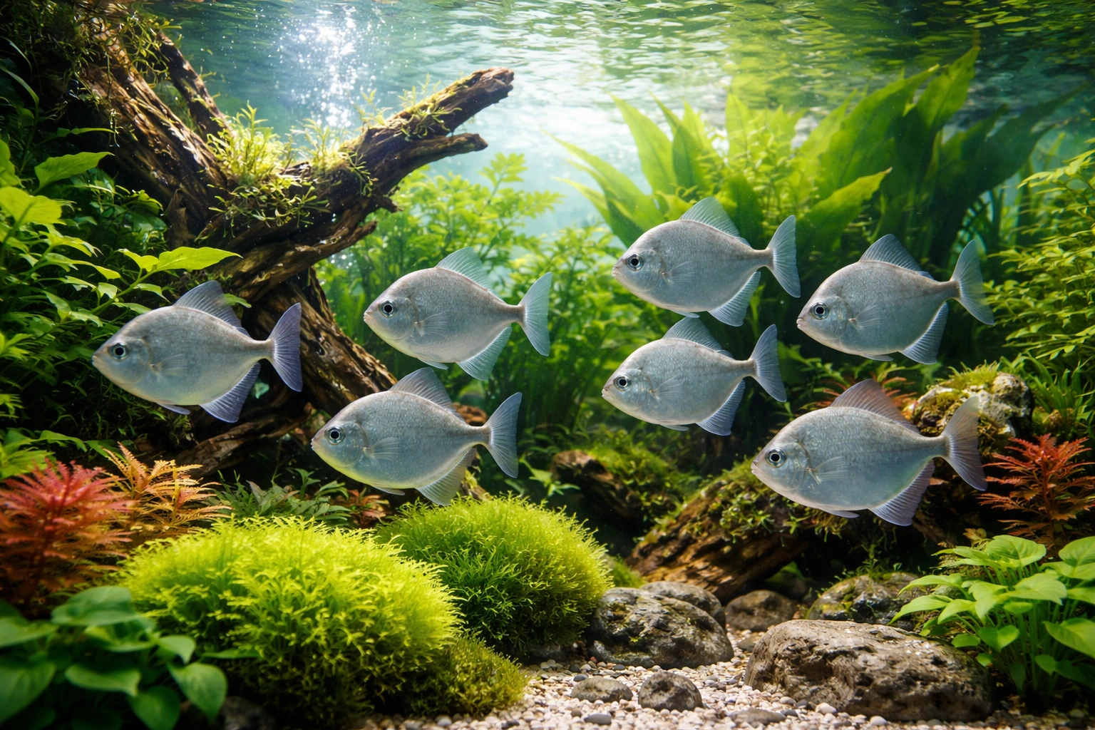 Метинніс: «срібний долар» і правила для рослинного акваріума