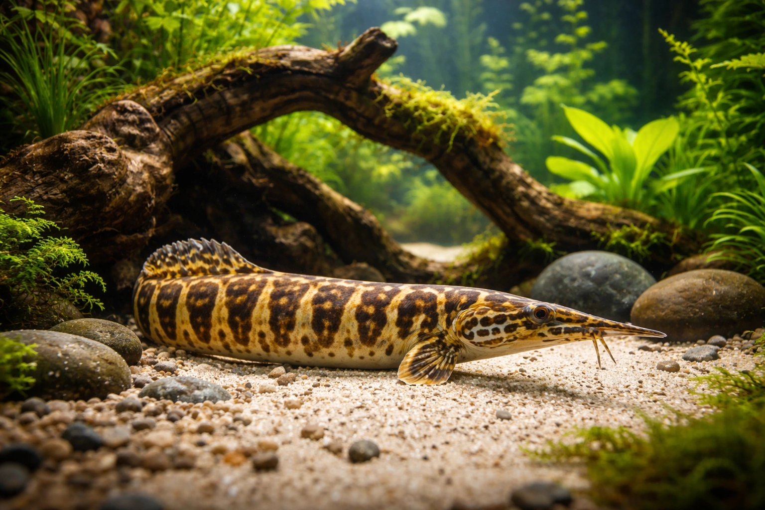 Тигровий макрогнатус: нічний мисливець і його меню
