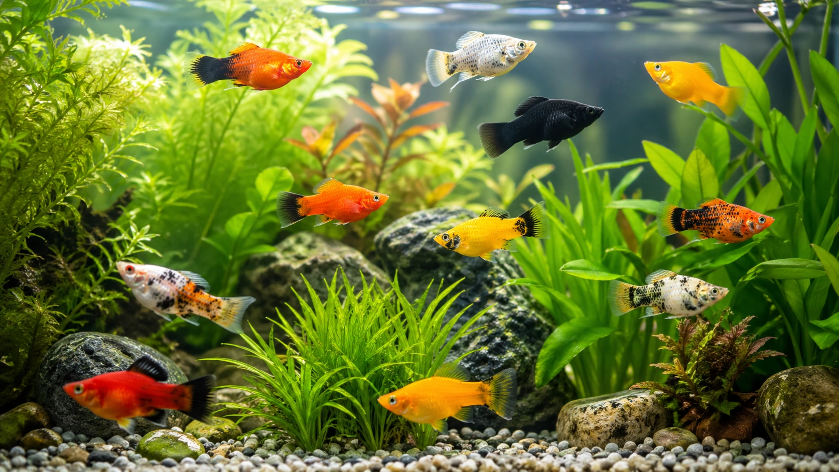 Пецілія: кольоровий конструктор для стабільного акваріума