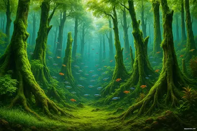 лес как диалог света, воды и времени