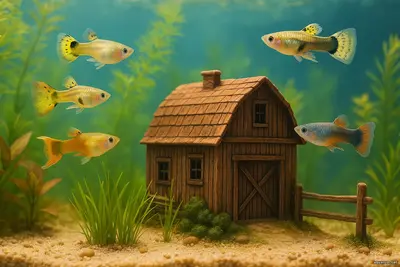 под лопухом у края пруда