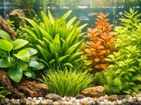 Акваріумні рослини для початківців крупним планом у домашньому акваріу