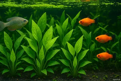 Sagittaria eatonii может стать важным элементом в коллекции хорошо сочетается с большинством мирных аквариумных рыб