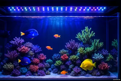 Освещение морского аквариума Освещение — один из факторов, определяющих успех морского аквариума